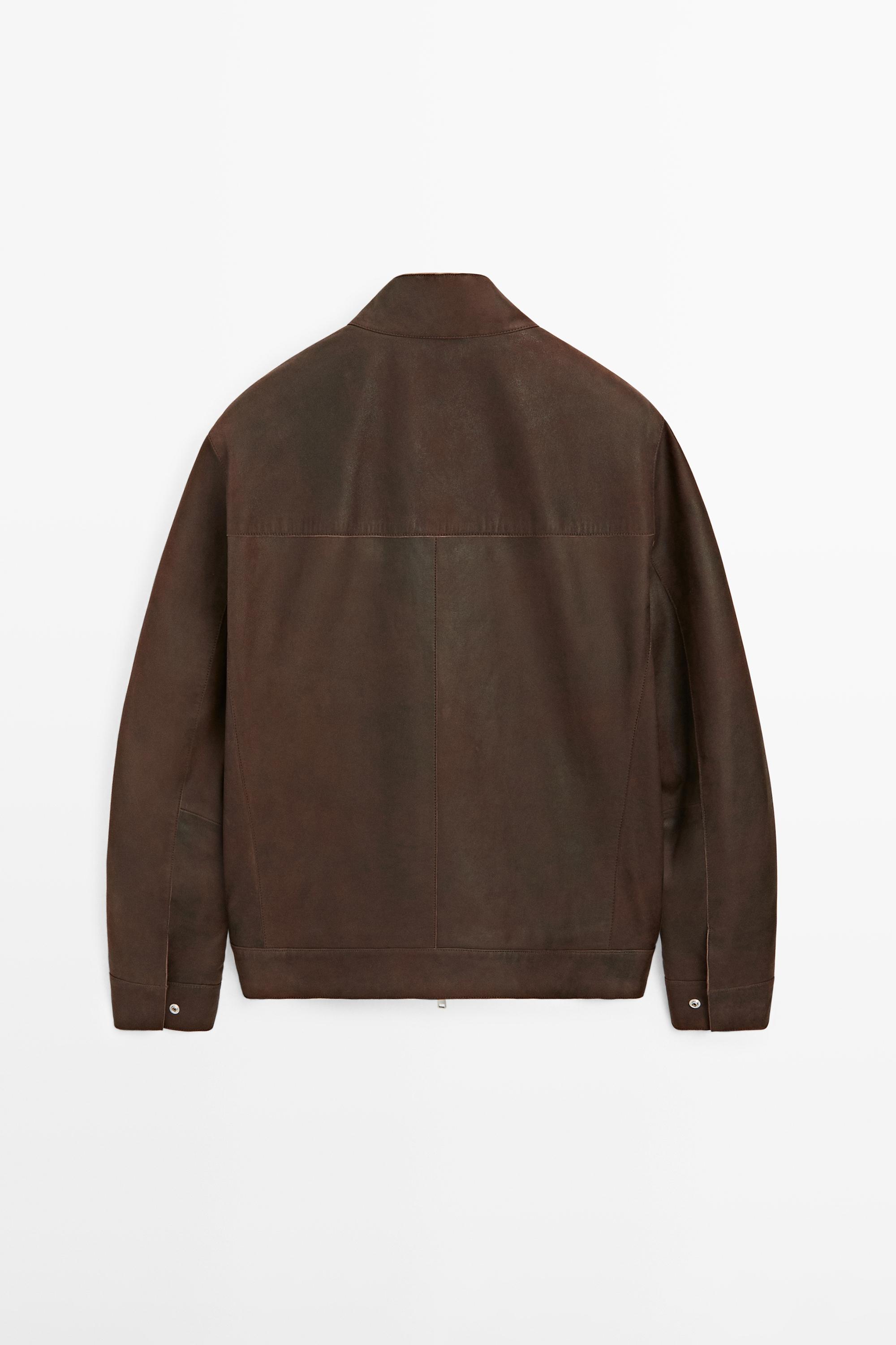 Veste en cuir de daim nappa